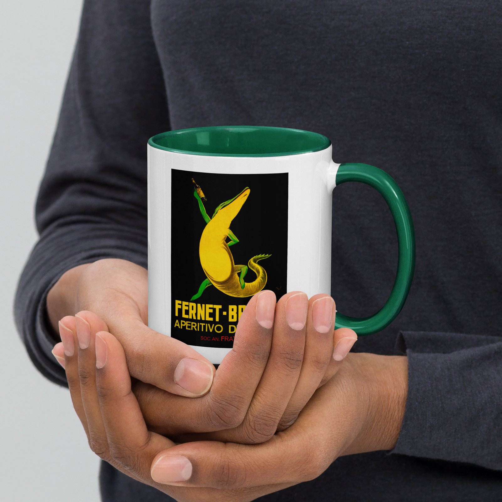 Fernet-Branca Lizard Mug with Coloured Inside - Image 13