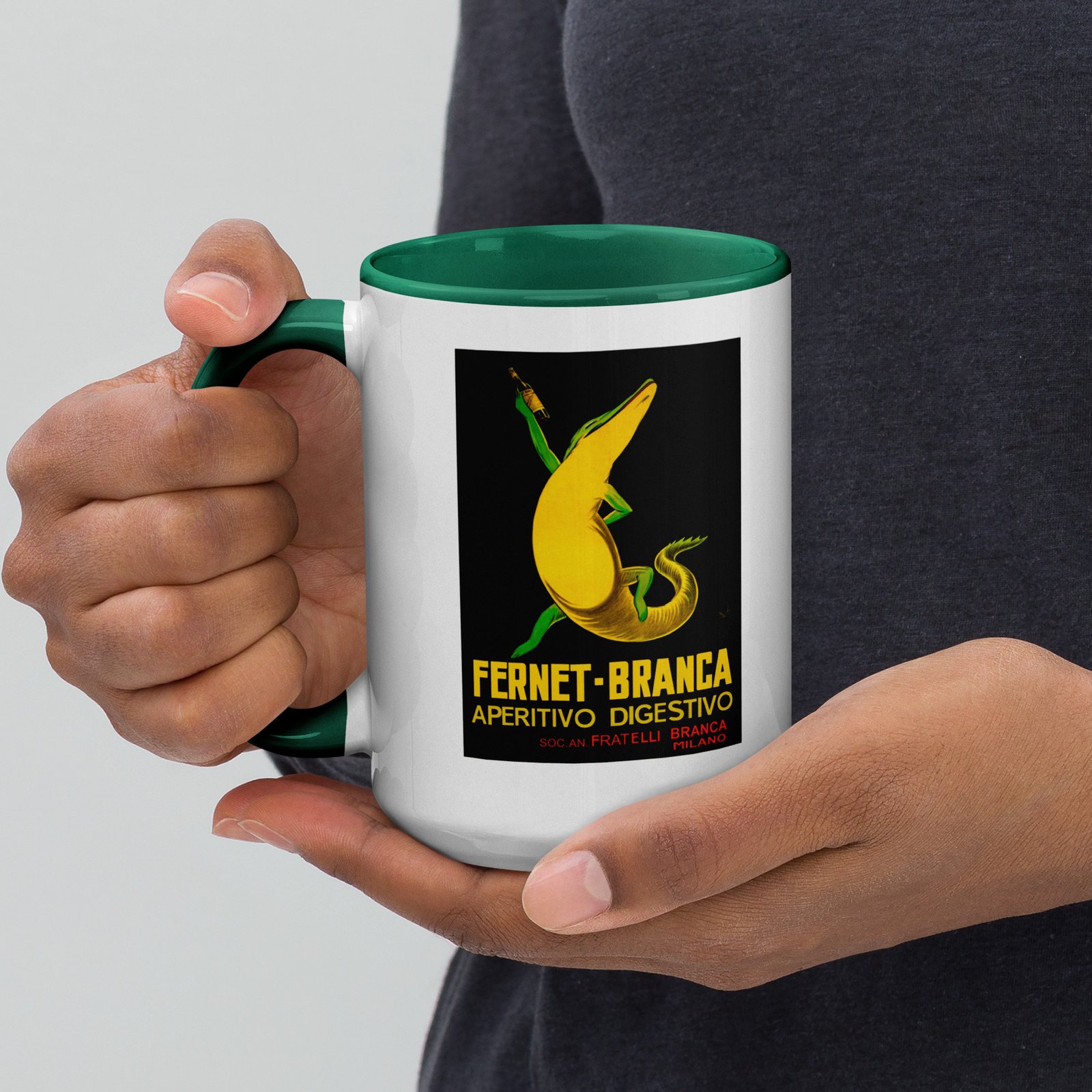 Fernet-Branca Lizard Mug with Coloured Inside - Image 16