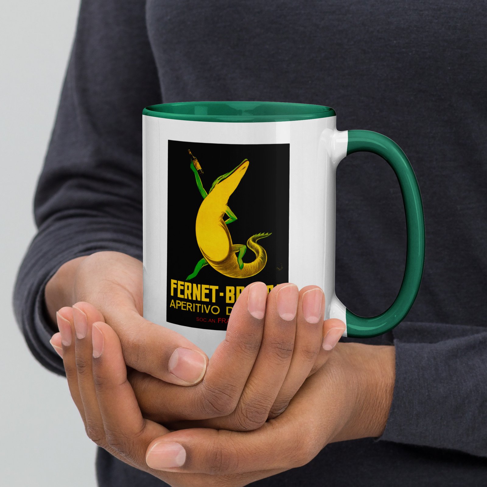 Fernet-Branca Lizard Mug with Coloured Inside - Image 15
