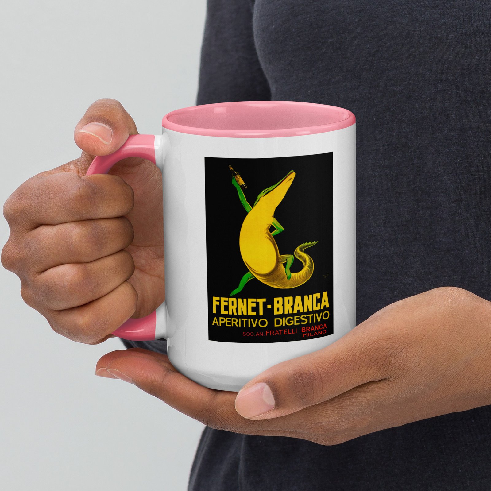 Fernet-Branca Lizard Mug with Coloured Inside - Image 24