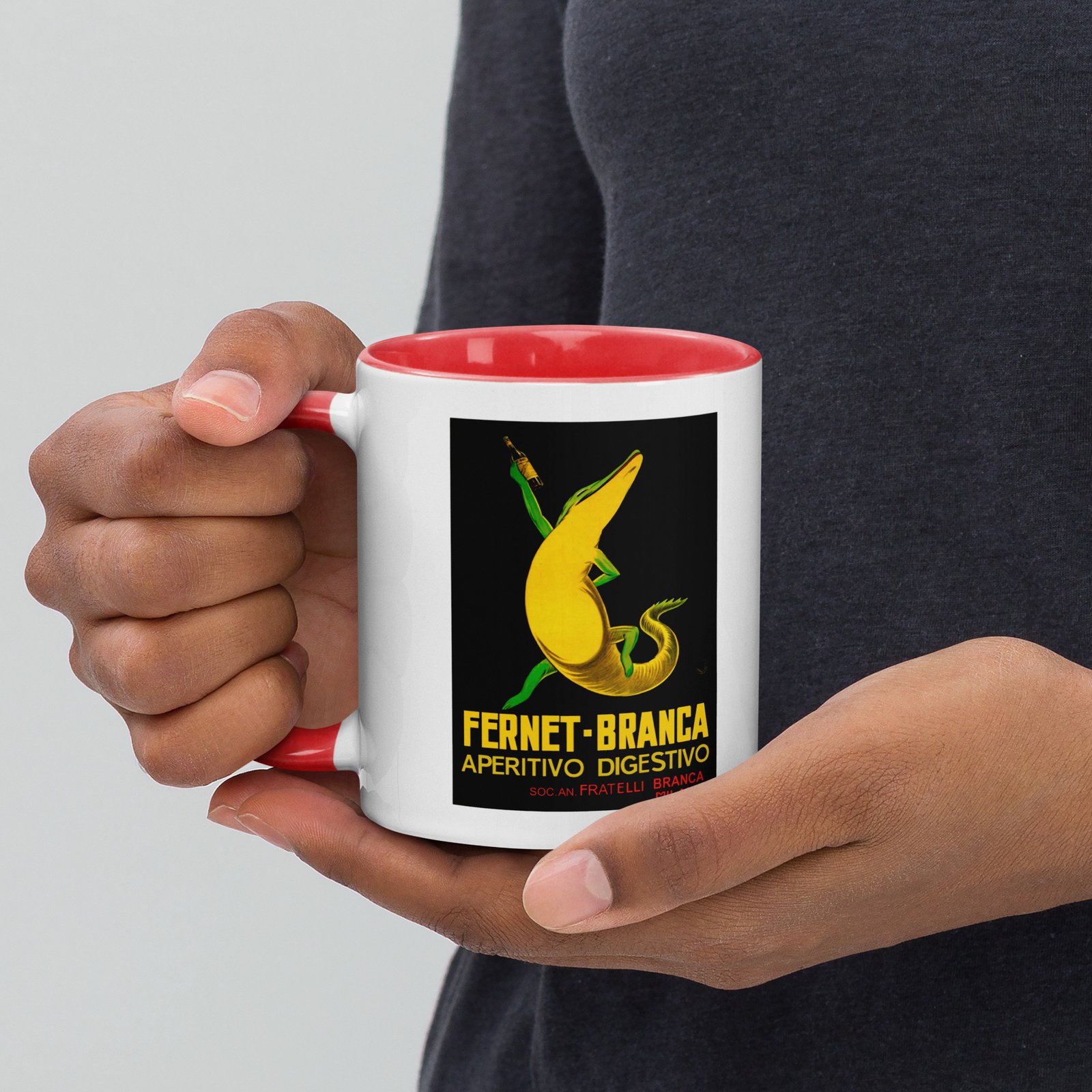Fernet-Branca Lizard Mug with Coloured Inside - Image 10