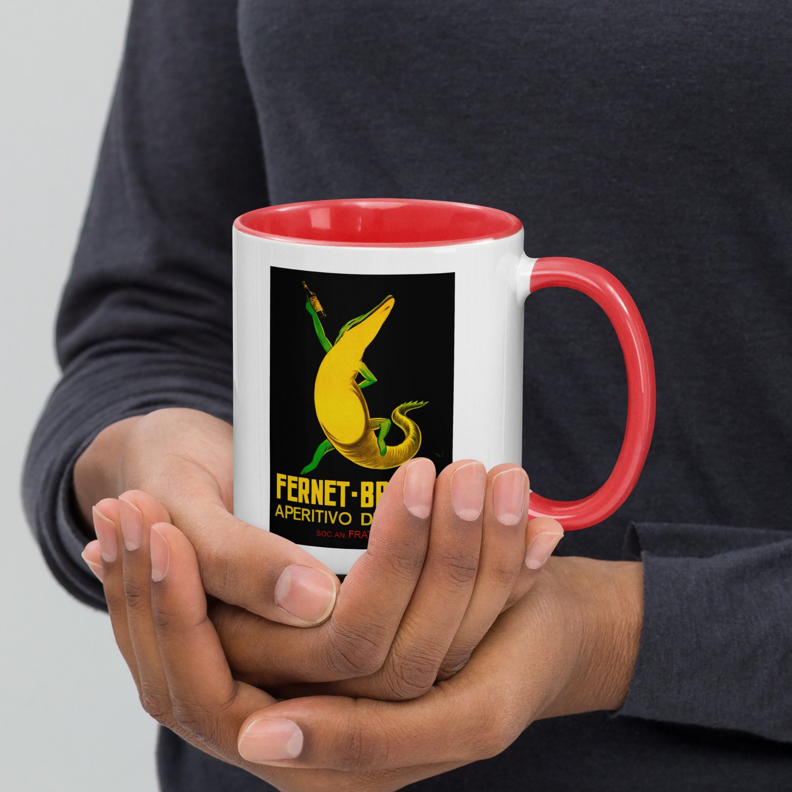 Fernet-Branca Lizard Mug with Coloured Inside - Image 9
