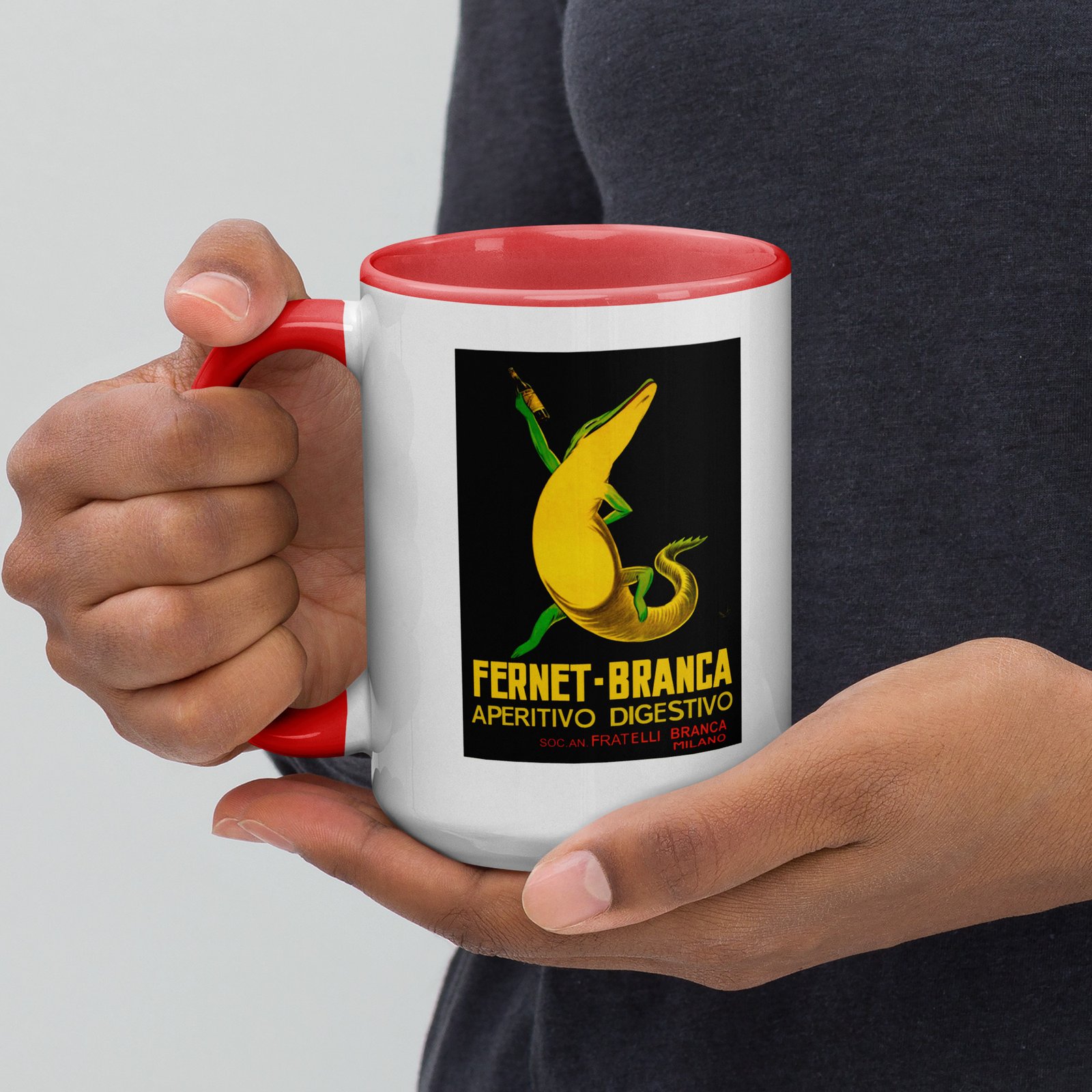 Fernet-Branca Lizard Mug with Coloured Inside - Image 12