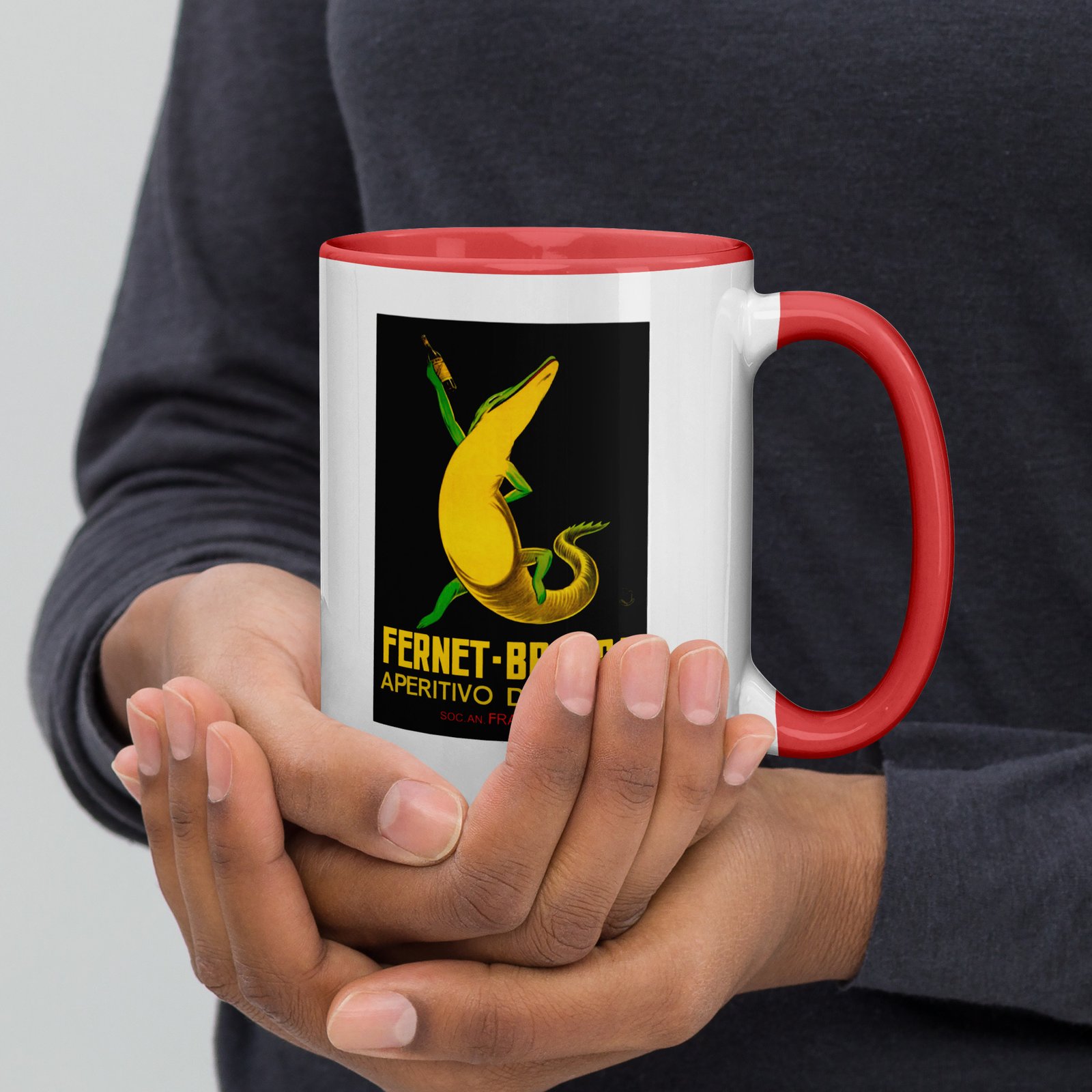 Fernet-Branca Lizard Mug with Coloured Inside - Image 11