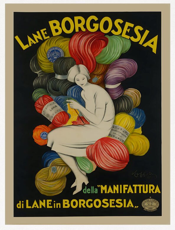 Vintage Yarn Poster, Lane Borgosesia - A Piece of History for Your Home by Leonetto Cappiello