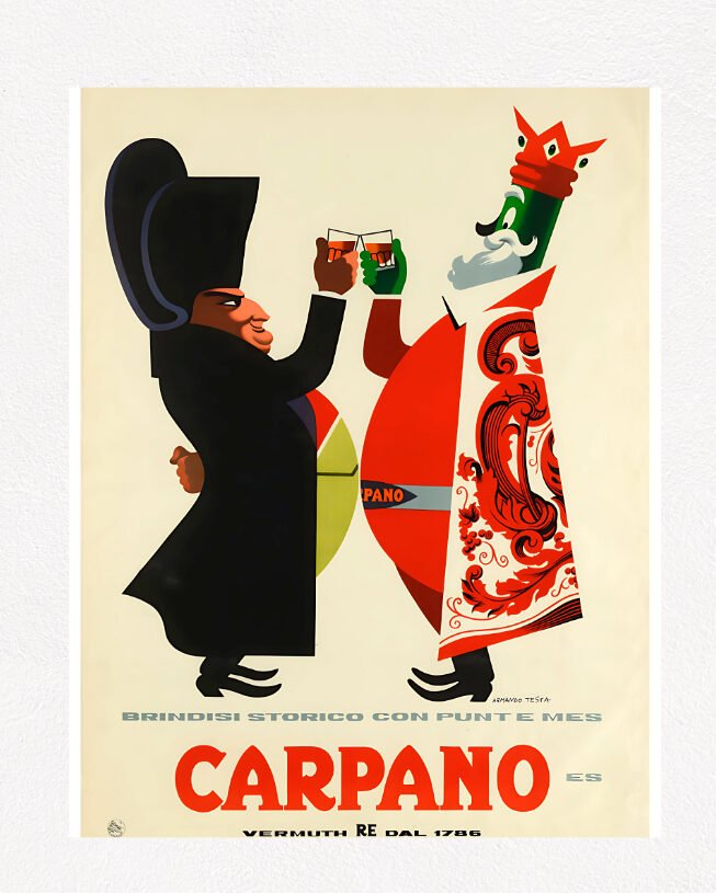 bar wall art, Italian Drink poster, Italian drinks poster, kitchen wall art, Vintage bar poster, vintage bar wall art, Vintage Italian Carpano poster, Vintage Italian Drink Advertising Poster Print, Vintage Italian Drink Poster, vintage kitchen decor, vintage kitchen poster, vintage restaurant poster