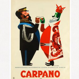 Carpano Vernytg Re Dal 1786 Armando Testa-1949. Vintage Italian drinks poster.