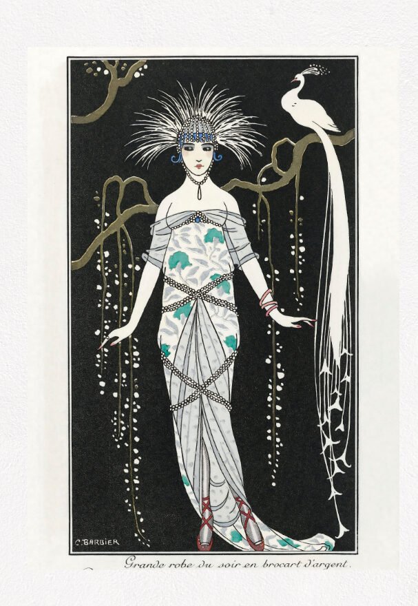 Vintage fashion poster, vintage French Fashion, Art nouveau fashion poster, Art nouveau Parisian fashion