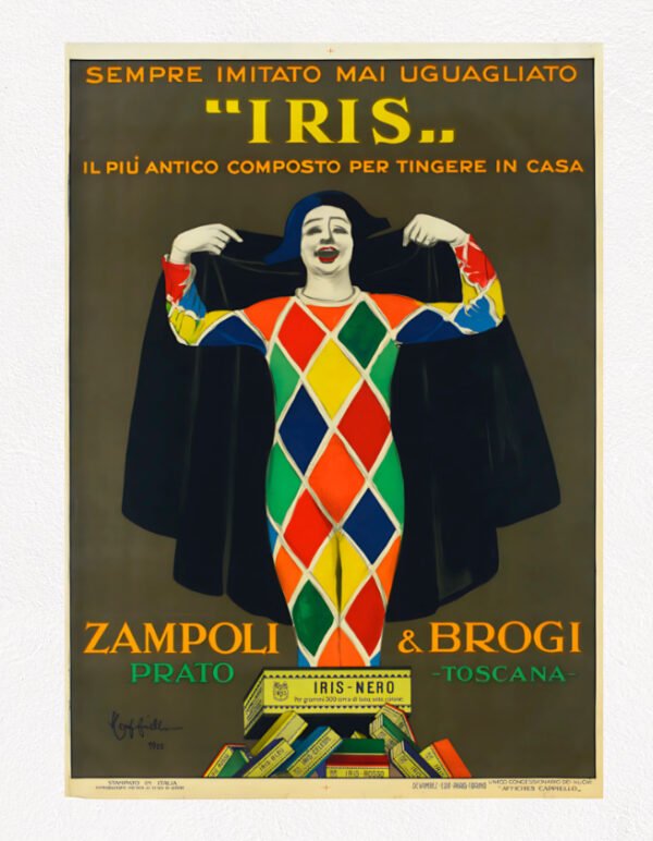 Vintage Italian craft poster, vintage Italian poster, Art deco Italian poster