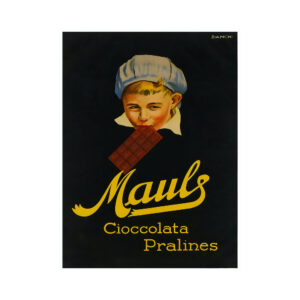 Mauls-Cioccolata-Pralines-Alberto-Bianchi-1930. Vintage food decor,