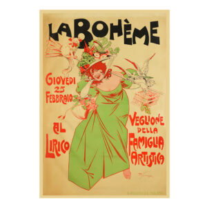 La Boheme Poster by Adolf Hohenstein - 1896-1906