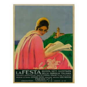 La Festa Magazine Ad Poster by Marcello Dudovich - 1920-40