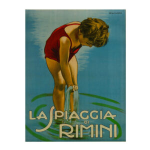 Italian travel poster, Rimini — new reproduction