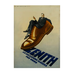 Zenith Classic Mens Shoes Poster Marcello Dudovich 1931