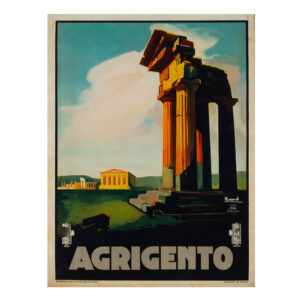 Italian ENIT travel Poster Agrigento 1928 — new reproduction