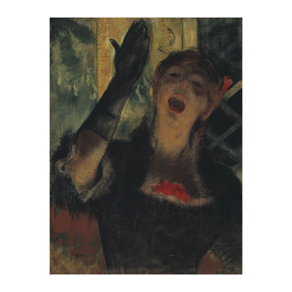 Café Singer vintage fine art print by Edgar Degas 1879