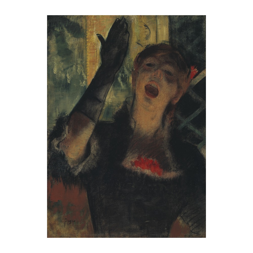 Café Singer vintage fine art print by Edgar Degas 1879