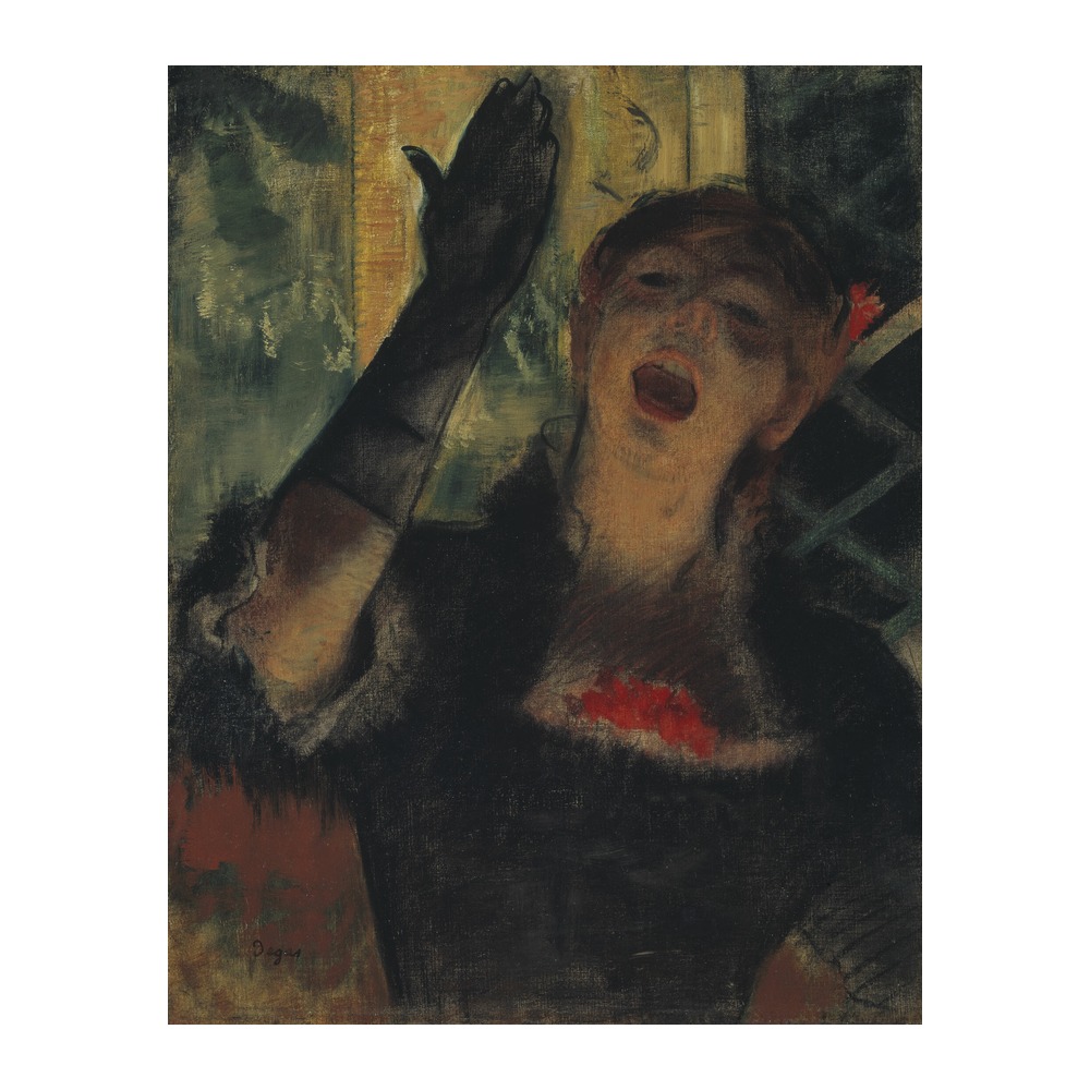 Café Singer vintage fine art print by Edgar Degas 1879