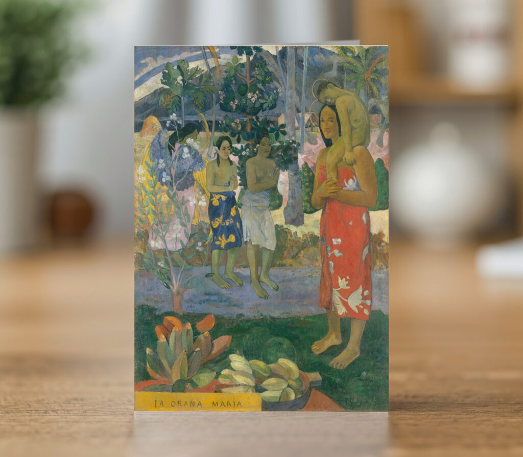 Fine art greetings card of Ia Orana Maria Hail Mary by Paul Gauguin 1891