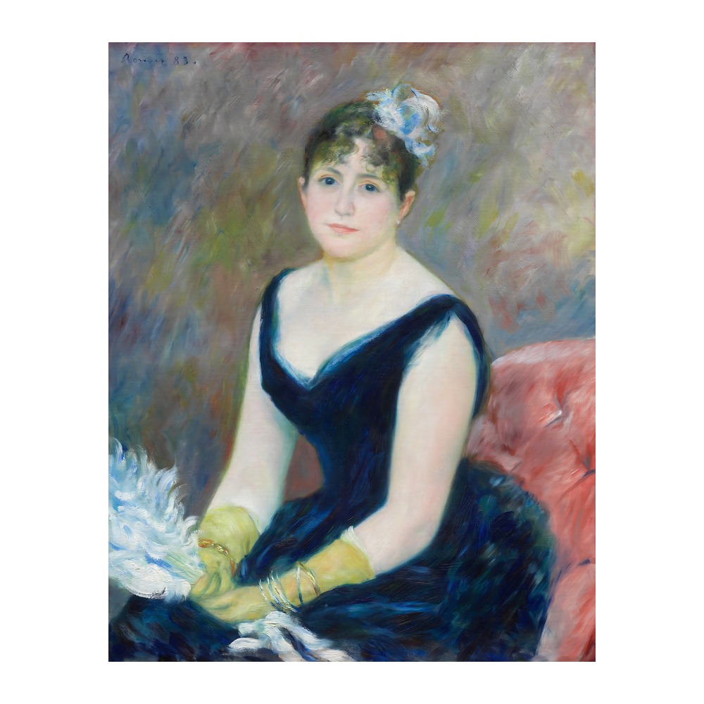 Madame Léon Clapisson vintage portrait fine art print by Pierre-Auguste Renoir 1883