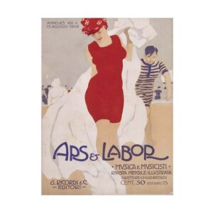 Ars & Labor Magazine Cover poster by Marcello Dudovich (1908) - new reproduction fine art print mock