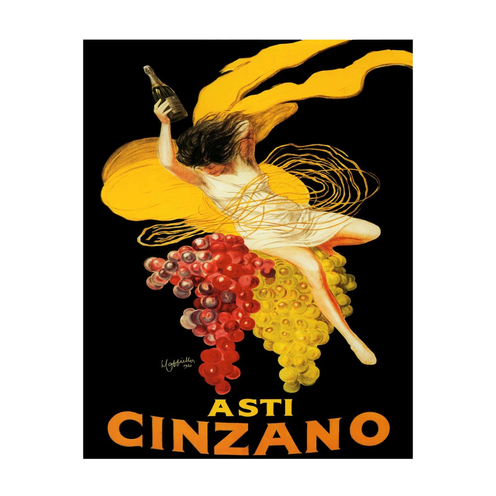 Asti Cinzano Poster by Leonetto Cappiello (1920) - new reproduction fine art print mock