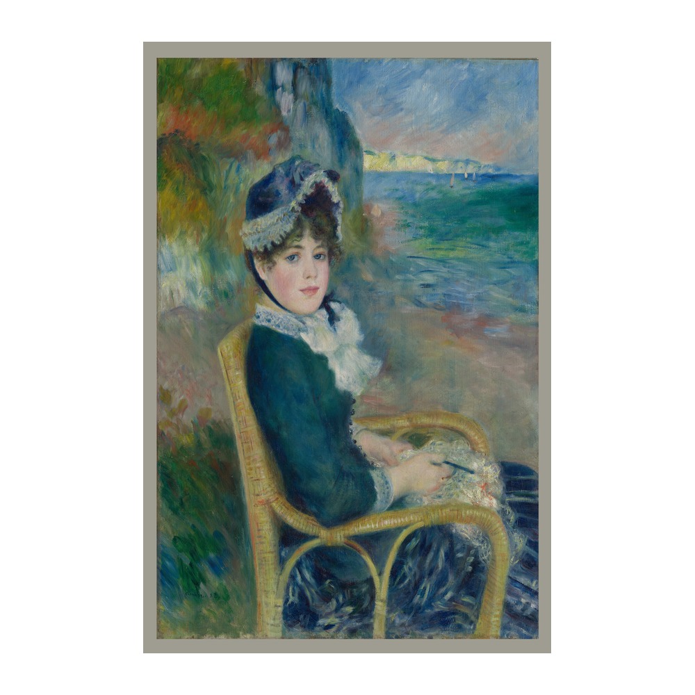 By the Seashore by Pierre-Auguste Renoir (1883) - new reproduction fine art print mock