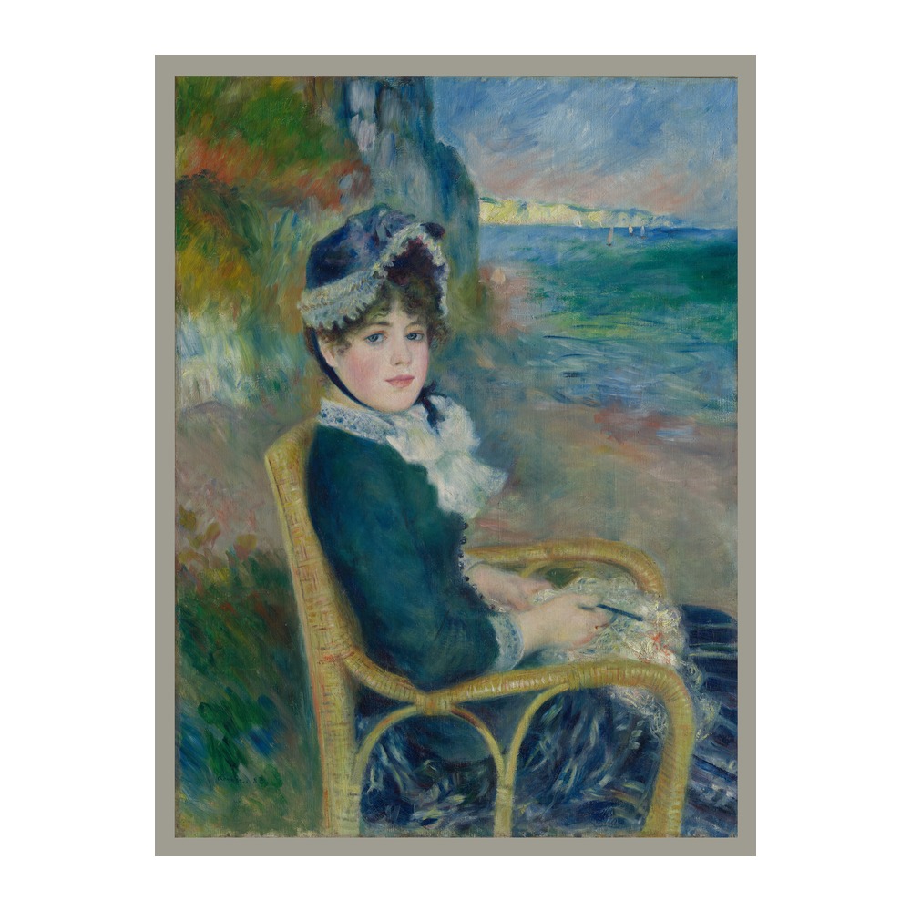 By the Seashore by Pierre-Auguste Renoir (1883) - new reproduction fine art print mock