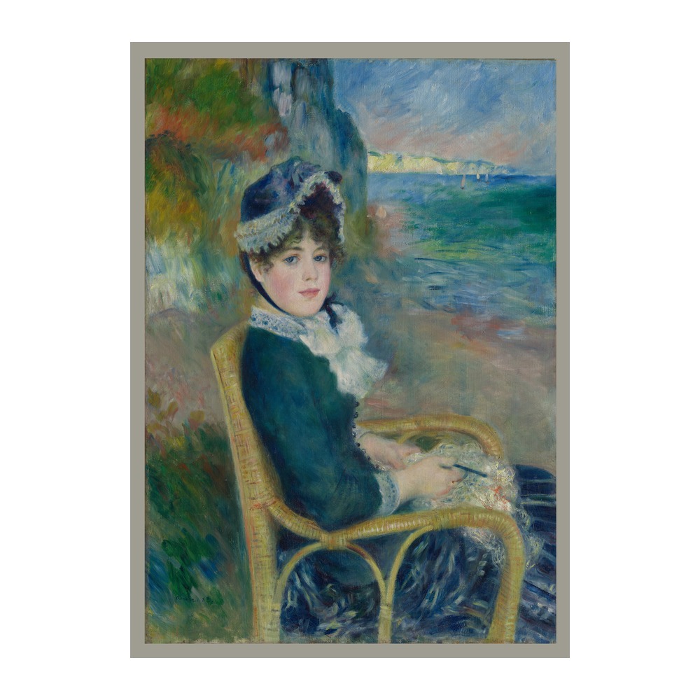 By the Seashore by Pierre-Auguste Renoir (1883) - new reproduction fine art print mock