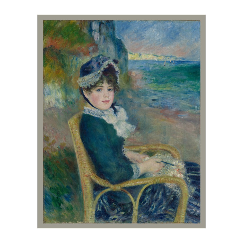 By the Seashore by Pierre-Auguste Renoir (1883) - new reproduction fine art print mock