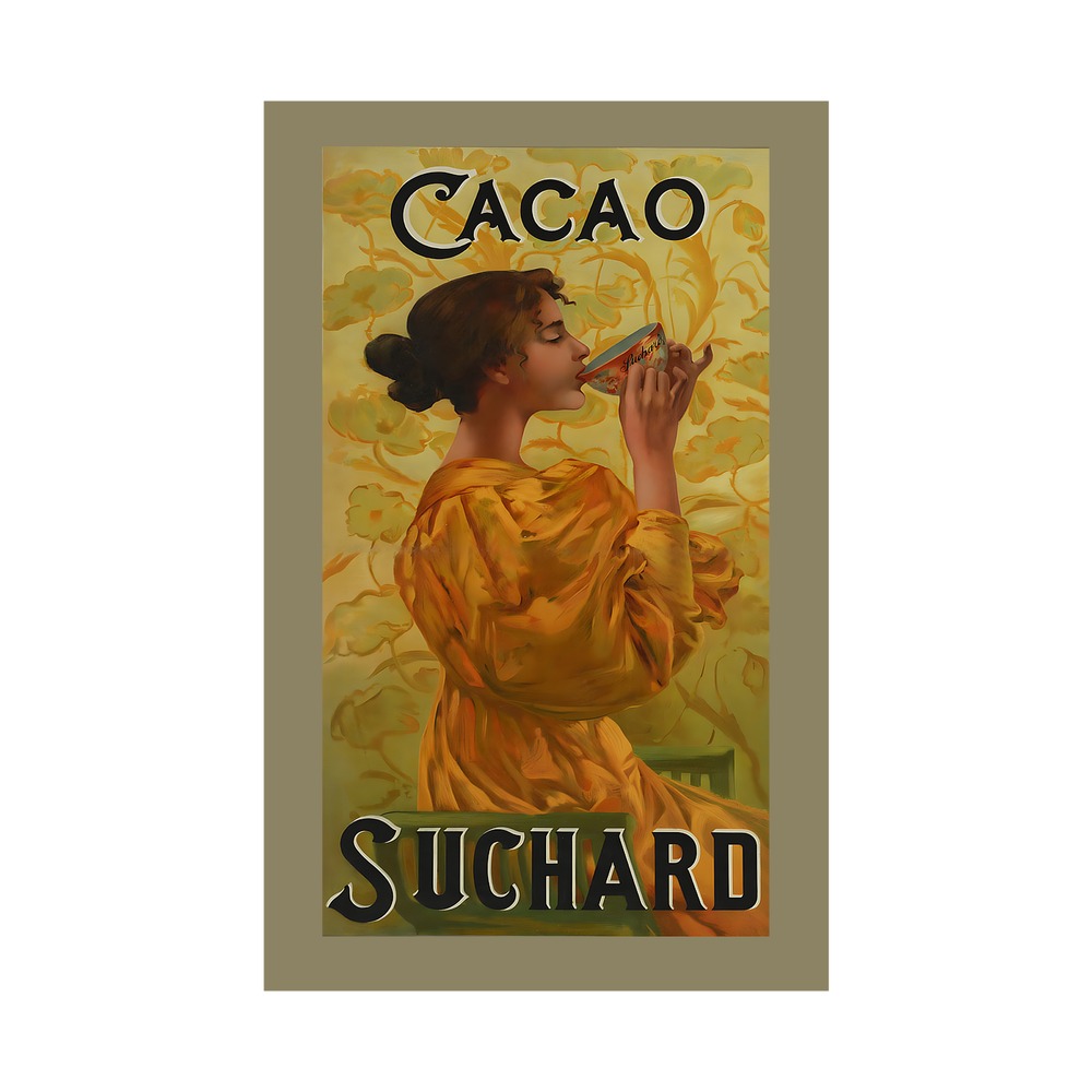 Cacao Suchard Poster (c. 1900) - new reproduction fine art print mock