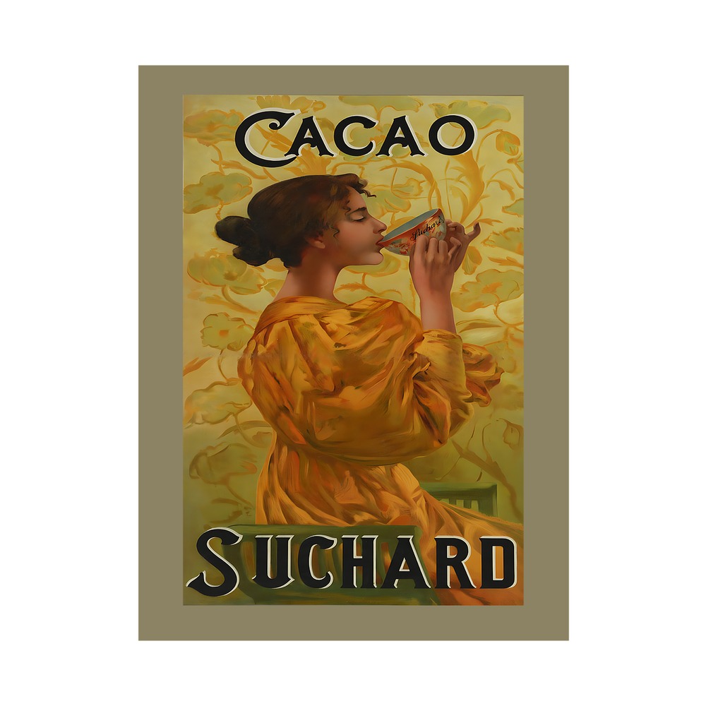 Cacao Suchard Poster (c. 1900) - new reproduction fine art print mock