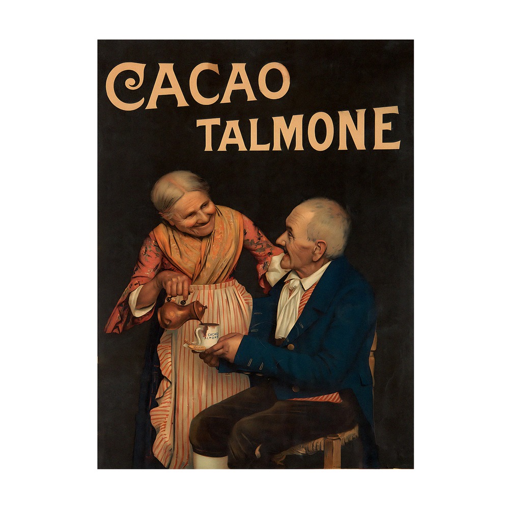 Cacao Talmone Poster by Oschner (c. 1900) - new reproduction fine art print mock