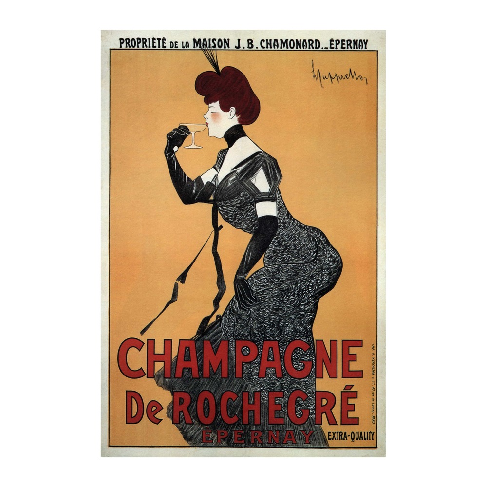 Champagne De Rochegre poster by Leonetto Cappiello (1910) - new reproduction fine art print mock
