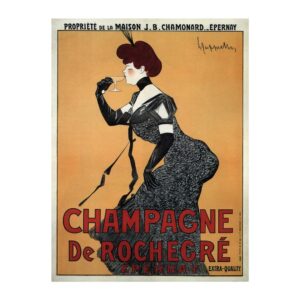 Champagne De Rochegre poster by Leonetto Cappiello (1910) - new reproduction fine art print mock