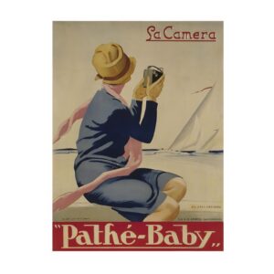 Cine Camera Pathe Baby poster by Marcello Dudovich (1923) - new reproduction fine art print mock