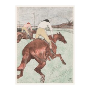 Jockey Poster by Henri de Toulouse-Lautrec (1899) - new reproduction fine art print mock