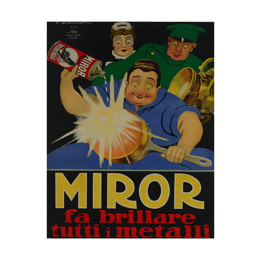 Miror Polish poster by Marcello Dudovich (1920-40) - new reproduction fine art print mock