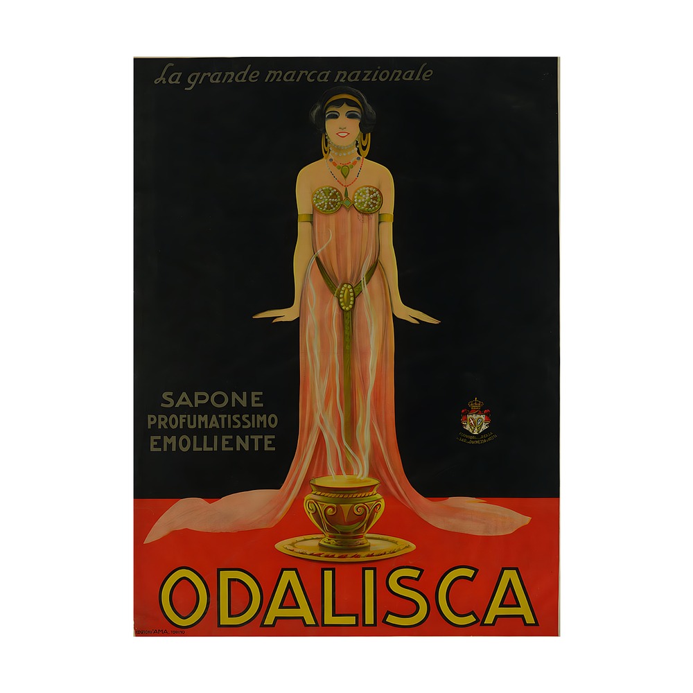 Odalisca Sapone poster (1927) - new reproduction fine art print mock