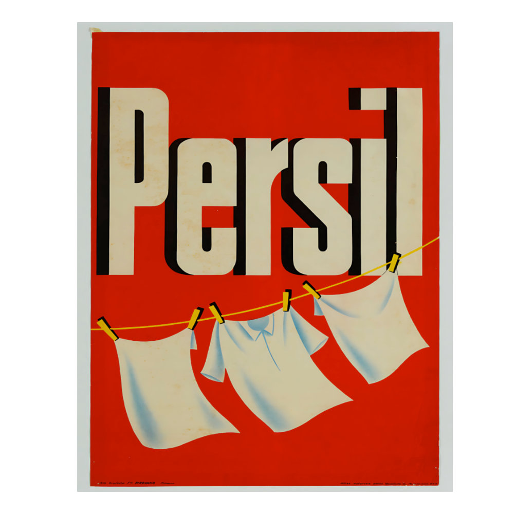 Persil poster (1949) - new reproduction fine art print mock