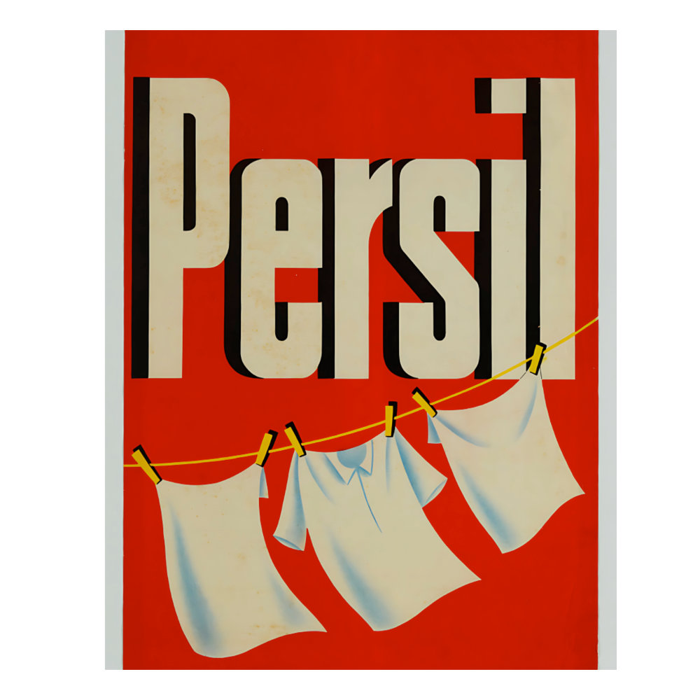 Persil poster (1949) - new reproduction fine art print mock
