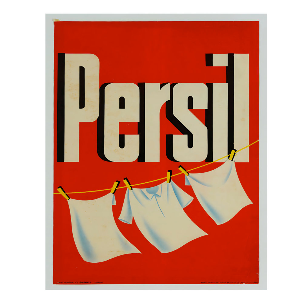 Persil poster (1949) - new reproduction fine art print mock