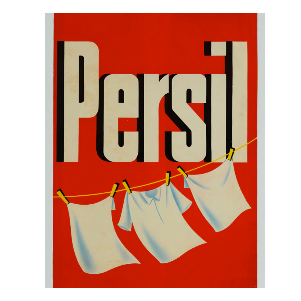 Persil poster (1949) - new reproduction fine art print mock