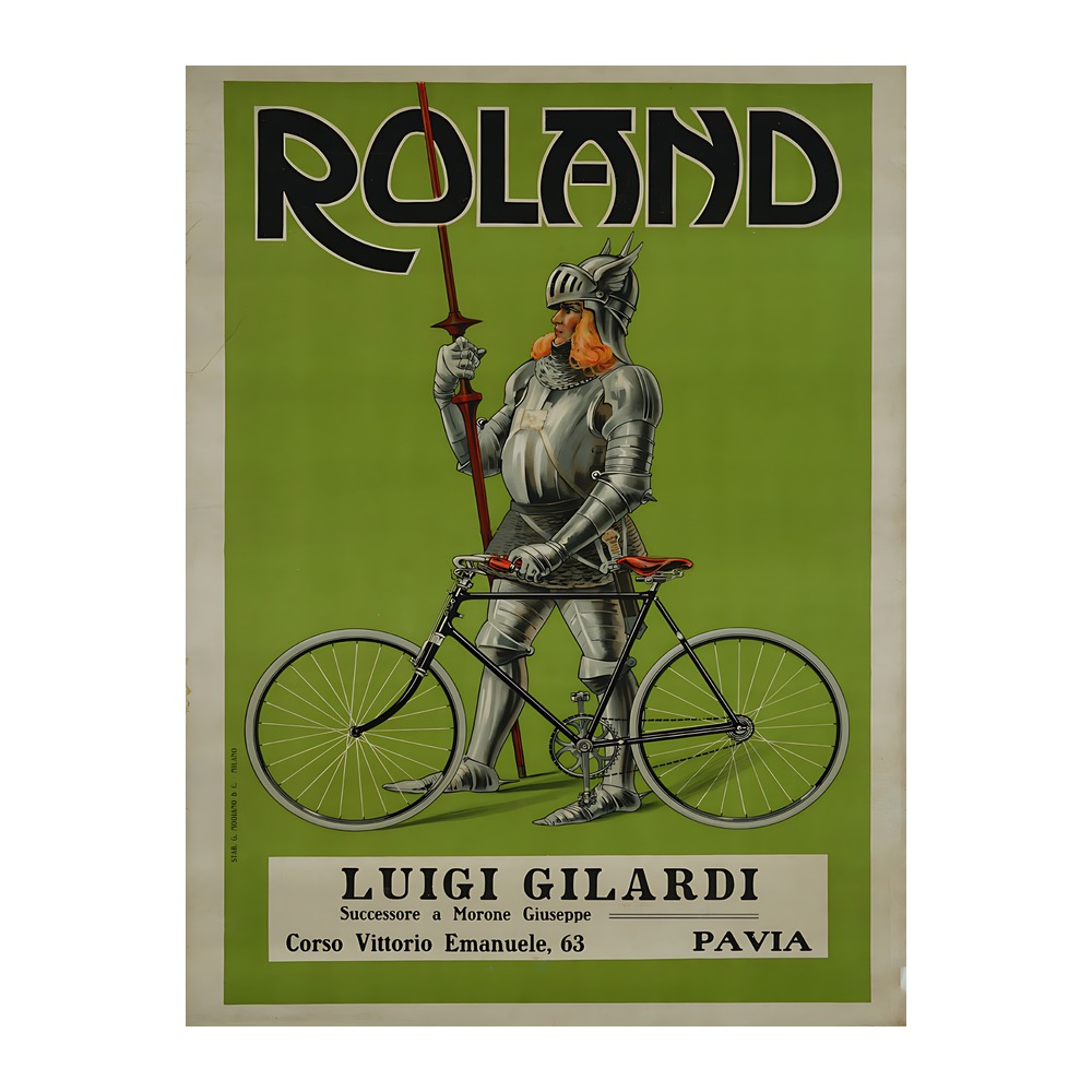 Roland Cycle poster (1924-35) - new reproduction fine art print mock