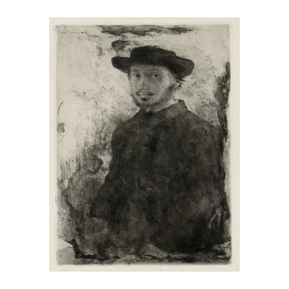Self-Portrait by Edgar Degas (1857) - new reproduction fine art print mock