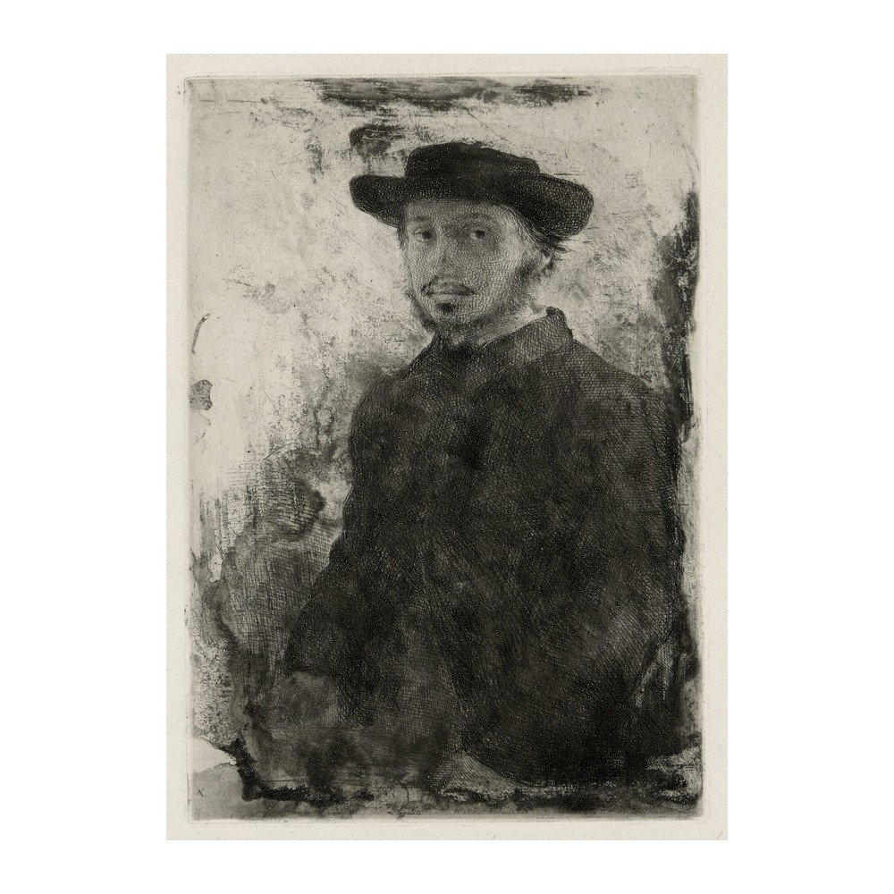 Self-Portrait by Edgar Degas (1857) - new reproduction fine art print mock