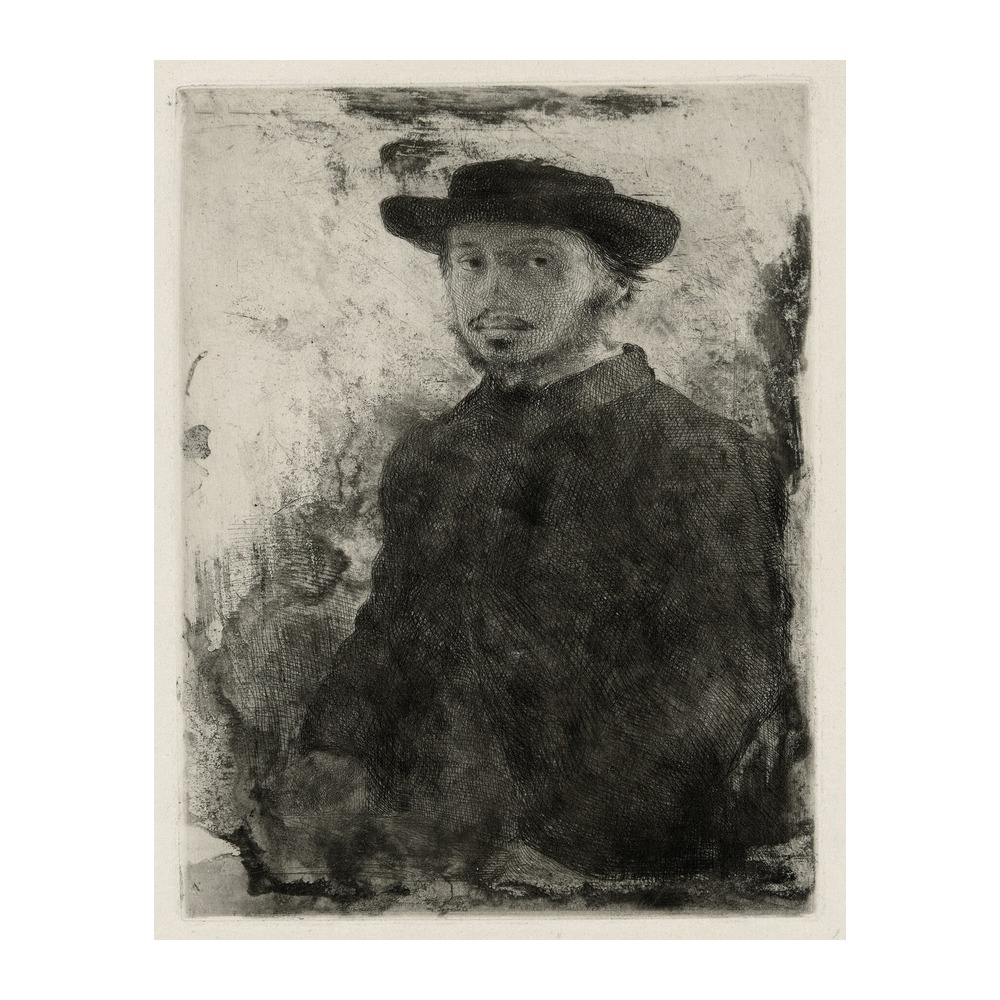 Self-Portrait by Edgar Degas (1857) - new reproduction fine art print mock