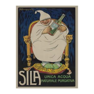 Sila Acqua poster by Giorgio Muggiani (1920-29) - new reproduction fine art print mock