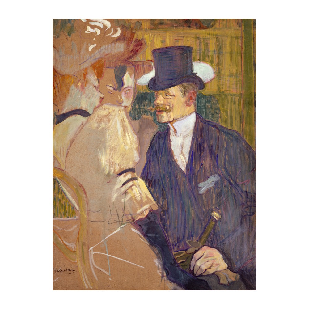 The Englishman at the Moulin Rouge by Henri de Toulouse-Lautrec (1892) - new reproduction fine art print mock